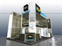 проект выставочного стенда компании Tex-Color, реализованный Zirrus на выставке Mosbuild-2006