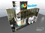 проект выставочного стенда компании Tex-Color, реализованный Zirrus на выставке Mosbuild-2006. вид 2