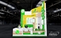 Проект выставочного стенда, разработанного Zirrus-Expo для компании ЮГРАМолл на выставке NatMall-2023